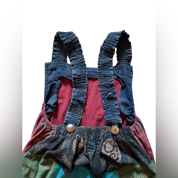 Kathmandu Imports Patchwork Harem Jumpsuit Overalls - Picture 5 of 16